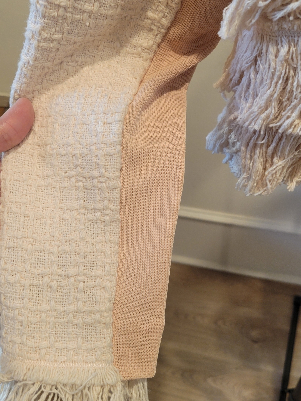 Rebecca Taylor Pale Pink Fringe Tweed Jacket - Picture 6 of 8
